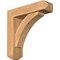 Ekena Millwork Thorton Craftsman Smooth Bracket w/ Offset Brace, Western Red Cedar, 5 1/2"W x 20"D x 20"H BKT0604X20X20THR04SWR - alternate 1